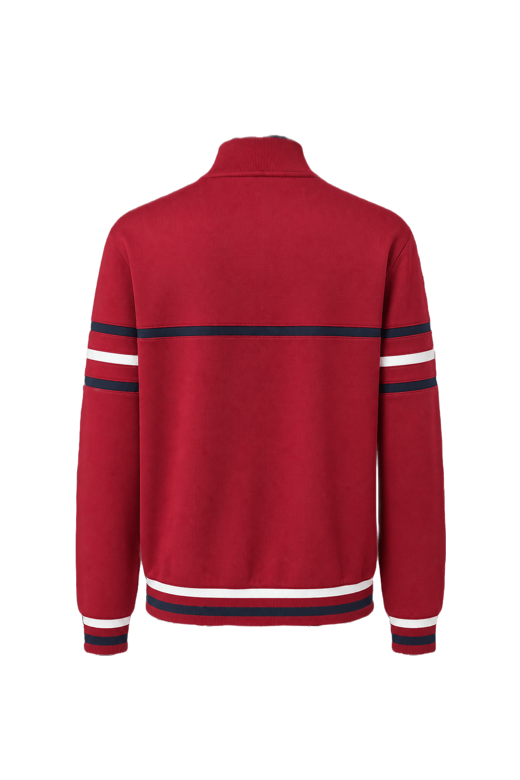 1980s Red Cotton Blend Jacket - Back View