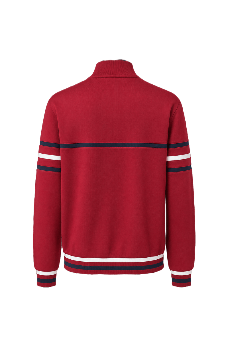 1980s Red Cotton Blend Jacket - Back View