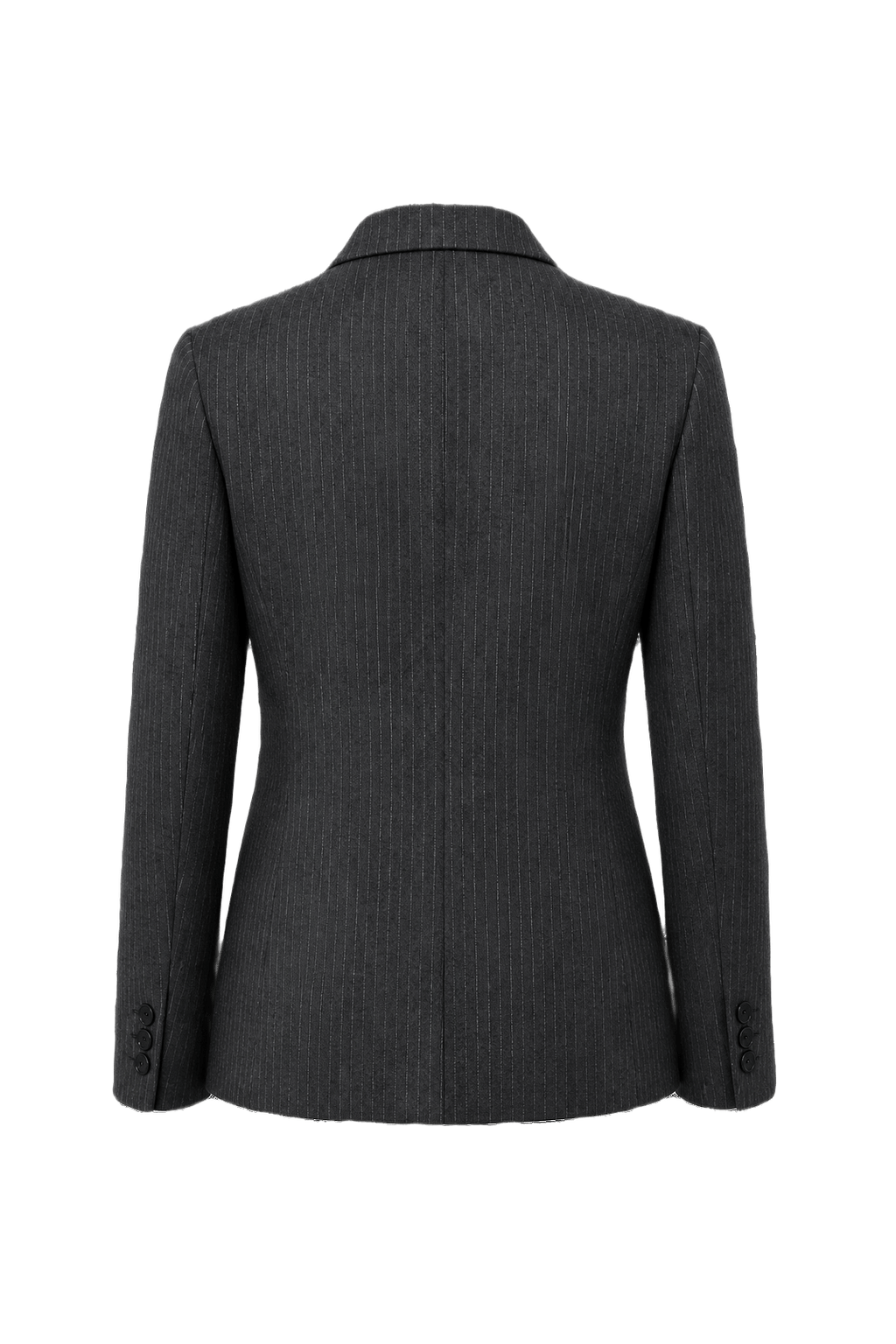 1980s Grey Wool Blend Blazer - Back View