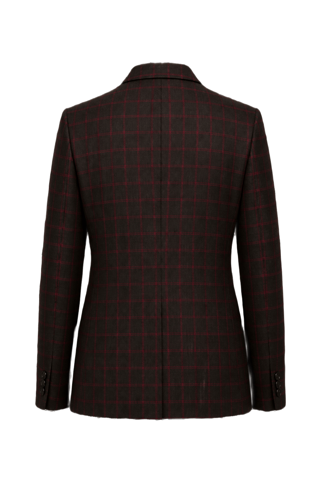 1980s Dark Green Wool Blend Blazer - Back View
