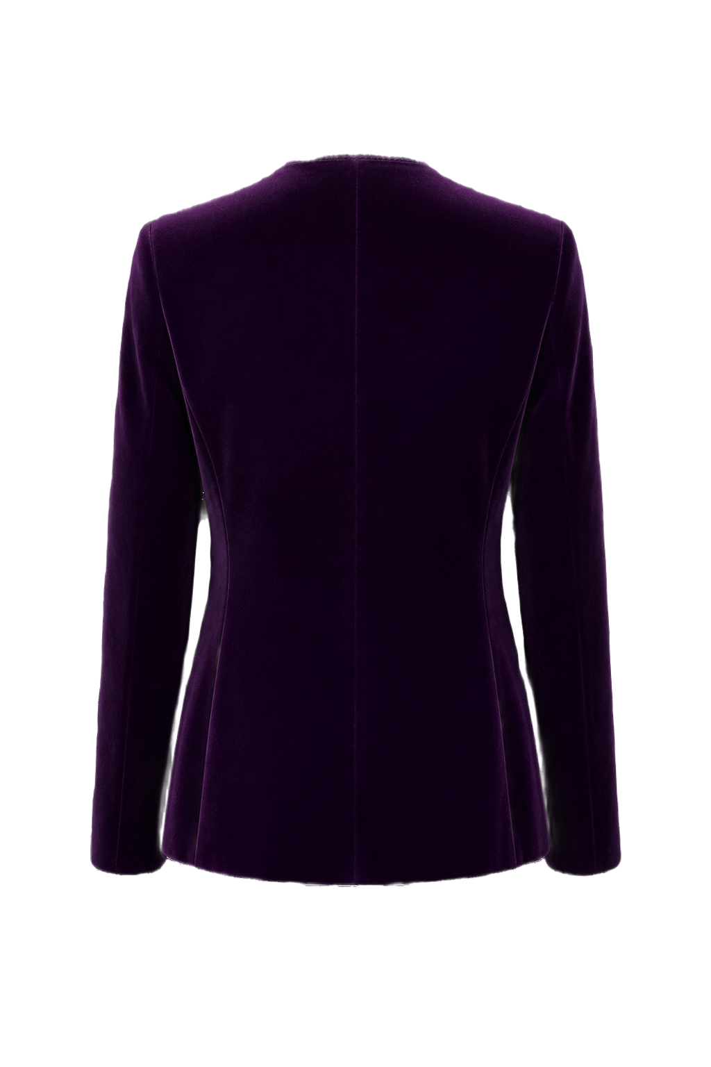 1980s Deep Purple Velvet Blazer - Back View