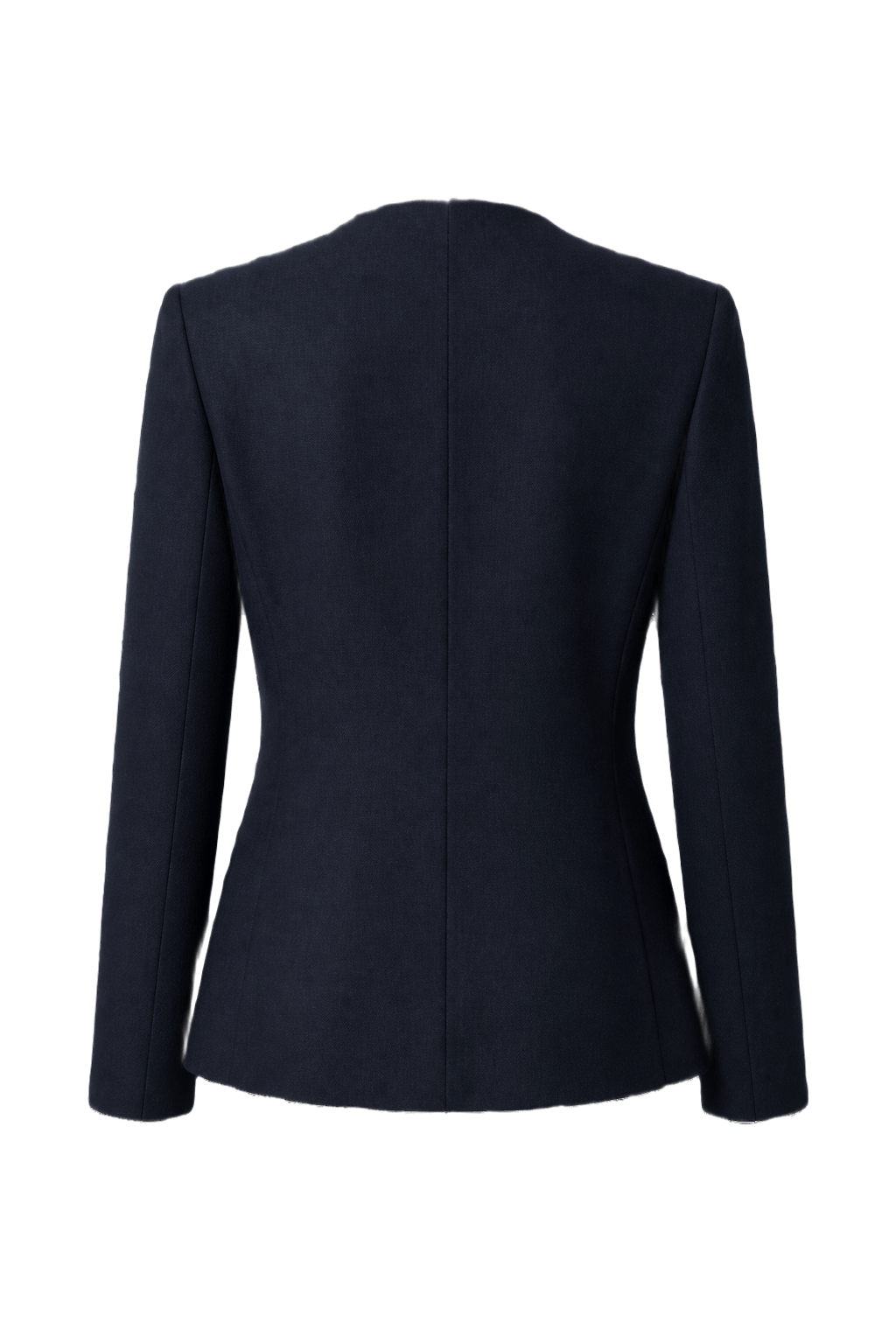 1990s Black Wool Blend Blazer - Back View