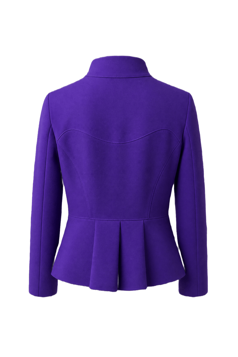 1980s Purple Wool Blend Jacket - Back View