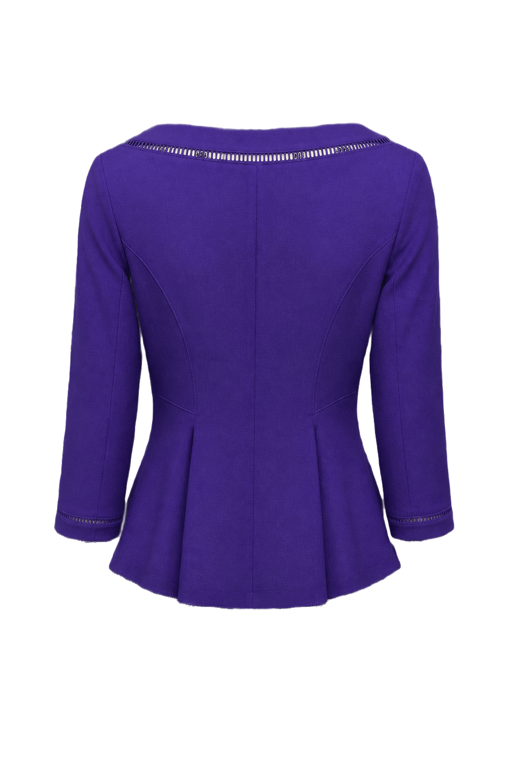 1990s Purple Wool Blend Blazer - Back View