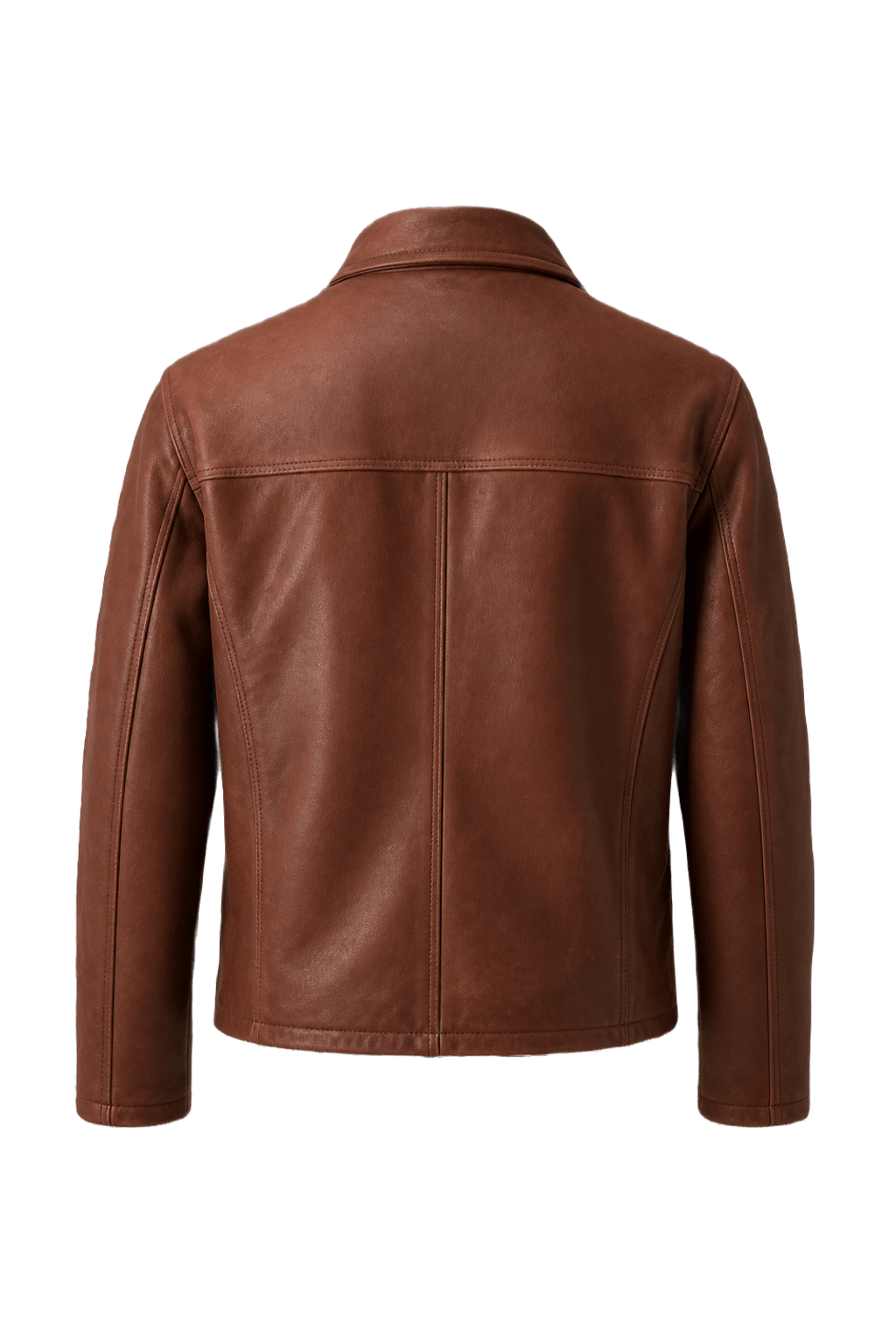 1990s Brown Leather Jacket - Back View