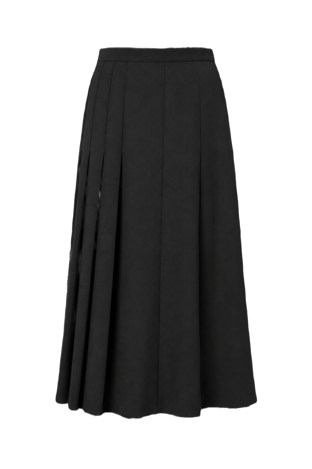 1970s Black Polyester Skirt - Back View
