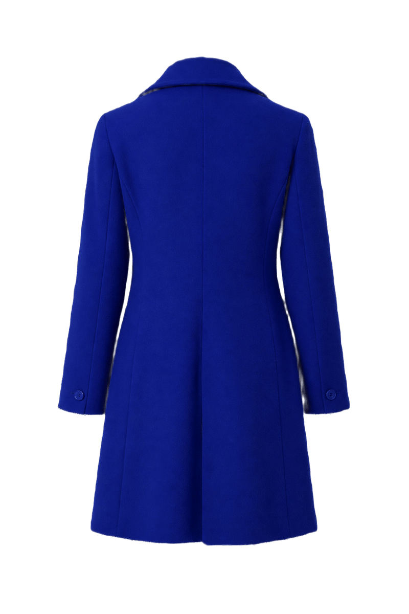 1980s Royal Blue Wool Blend Blazer - Back View