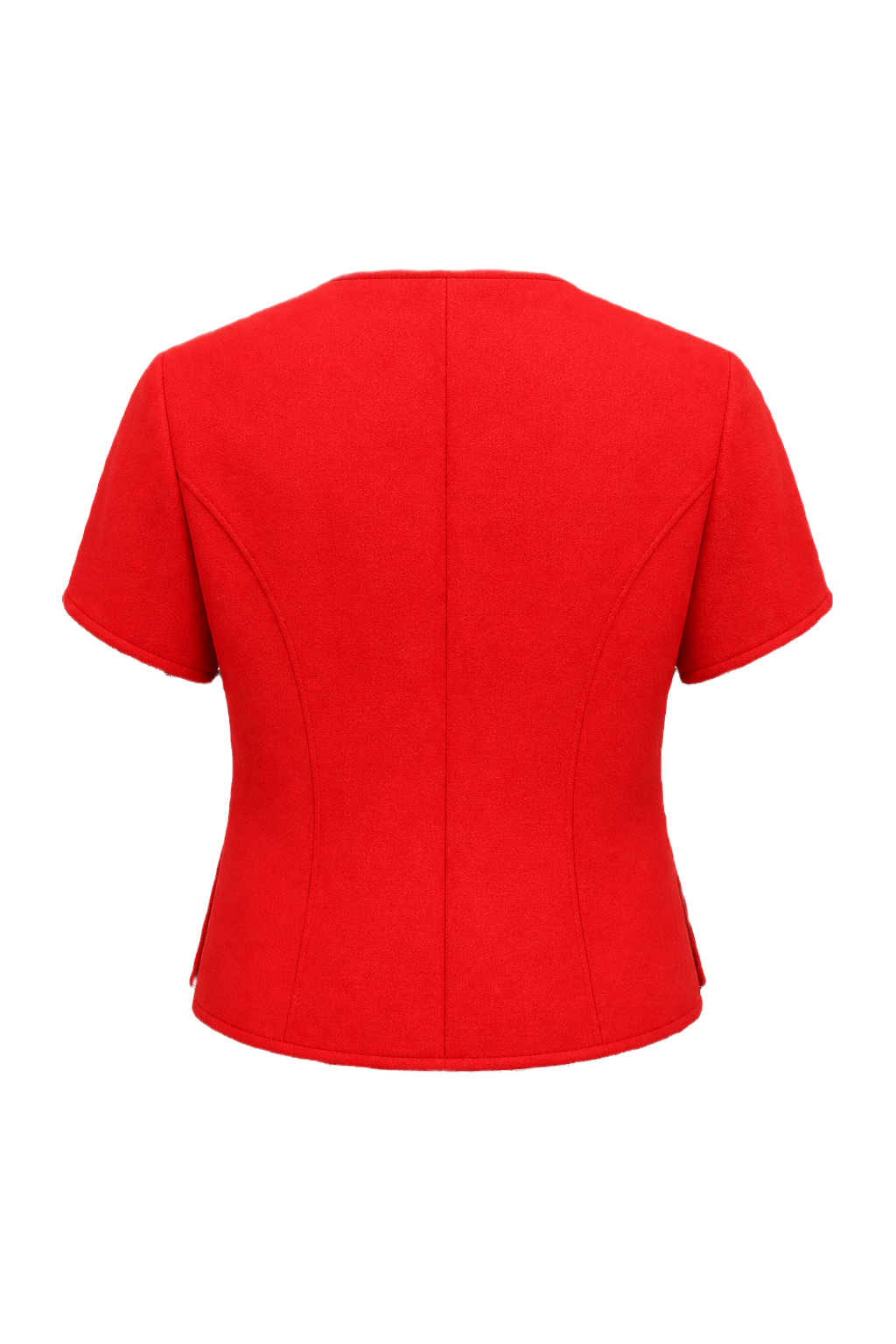 1980s Red Wool Blend Jacket - Back View