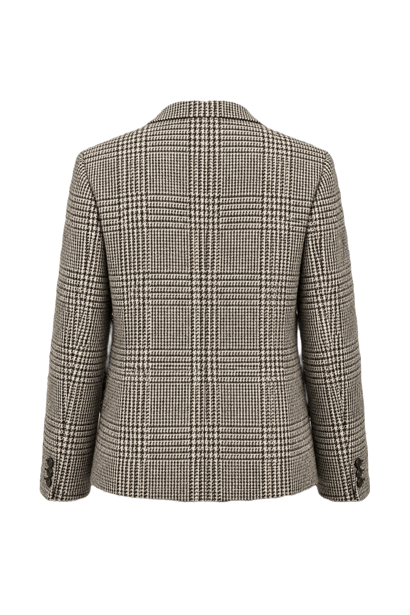1970s Brown Wool Blend Blazer - Back View