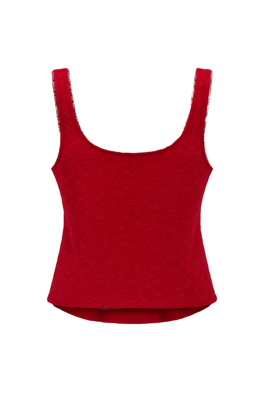 1990s Red Cotton Blend Tank Top - Back View