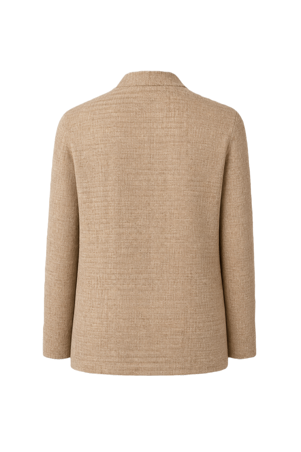 1990s Beige Wool Blend Blazer - Back View