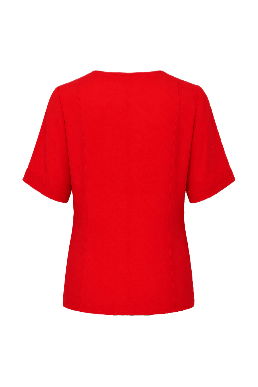 1980s Red Unknown Blouse - Back View