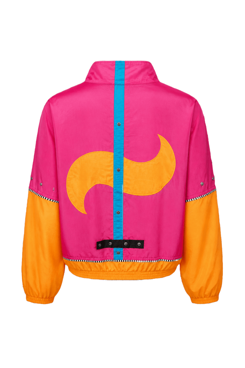 1980s Pink Nylon Jacket - Back View