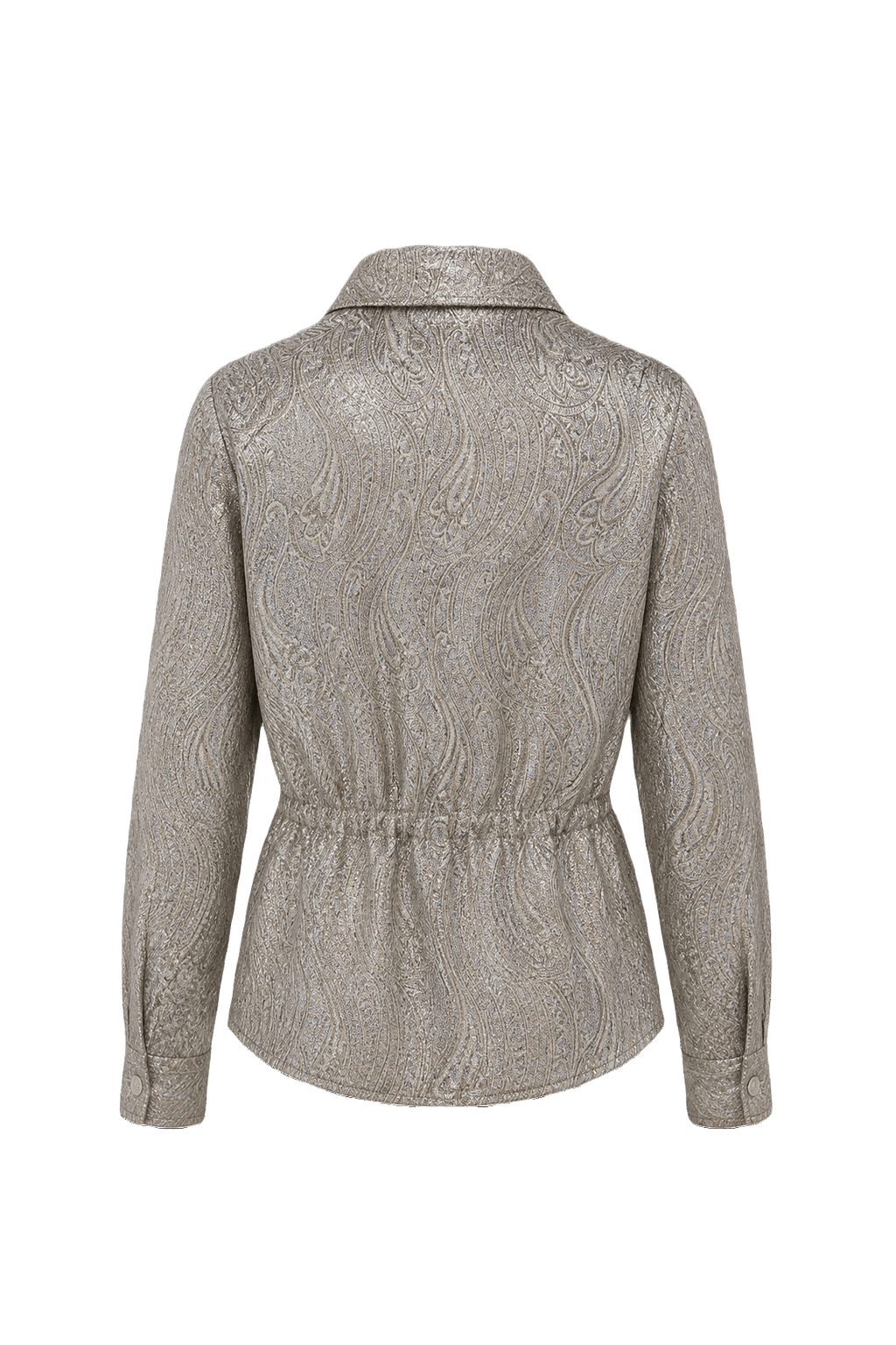 1960s Silver Synthetic Shirt - Back View