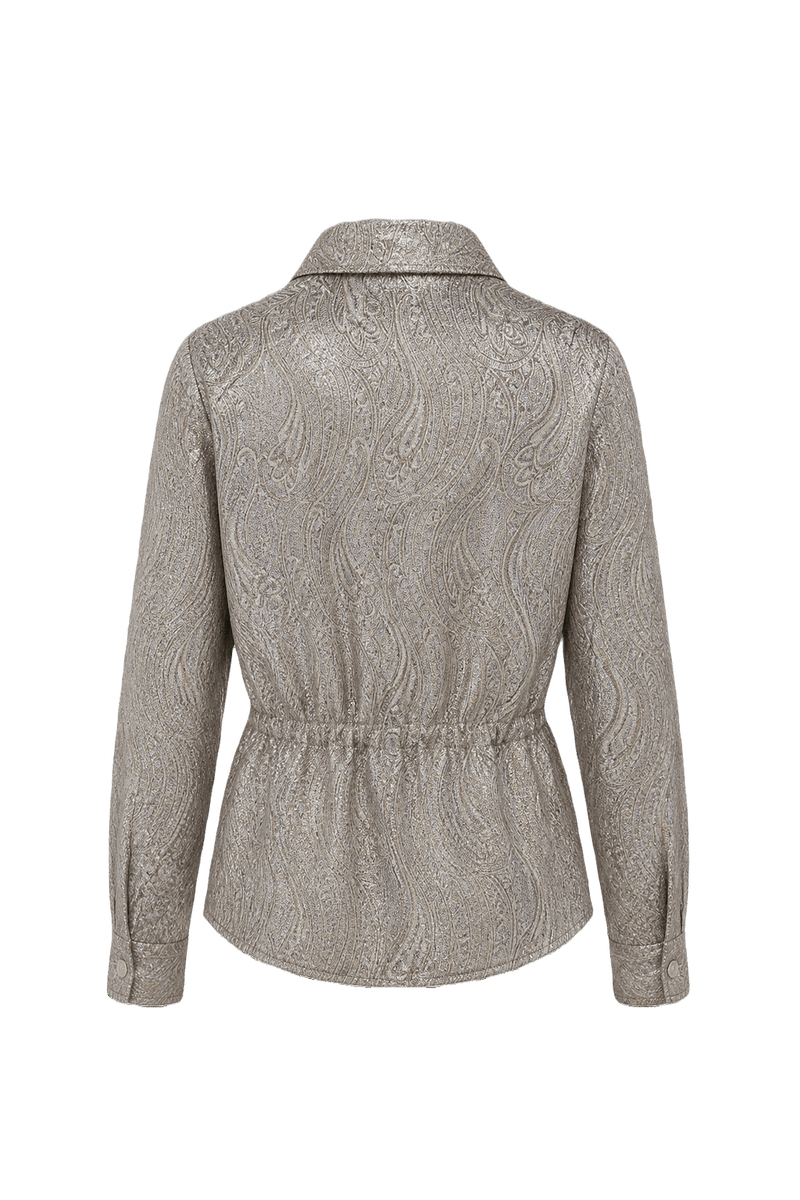 1960s Silver Synthetic Shirt - Back View