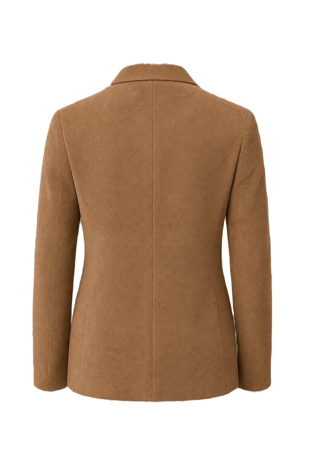 1980s Light Brown Suede Blazer - Back View