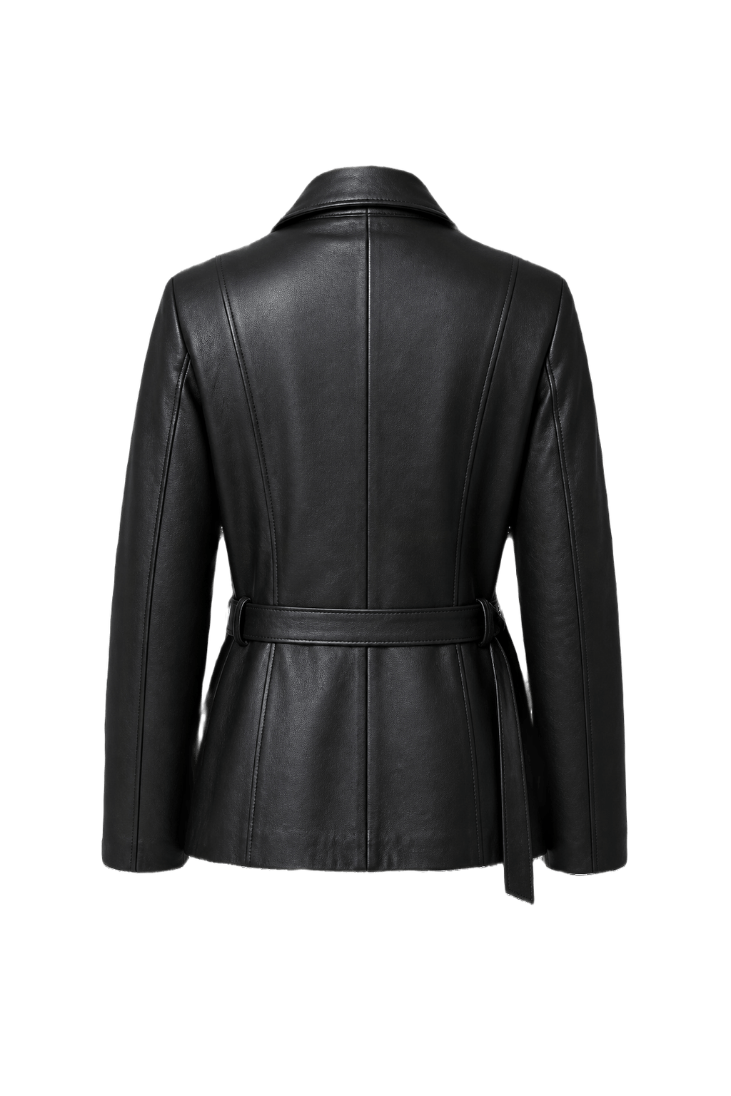 1990s Black Leather Women's Leather Jacket - Back View