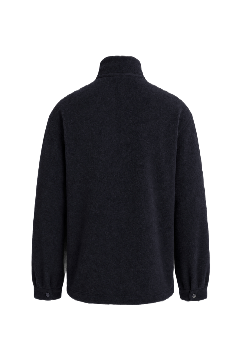 1990s Black Fleece Jacket - Back View