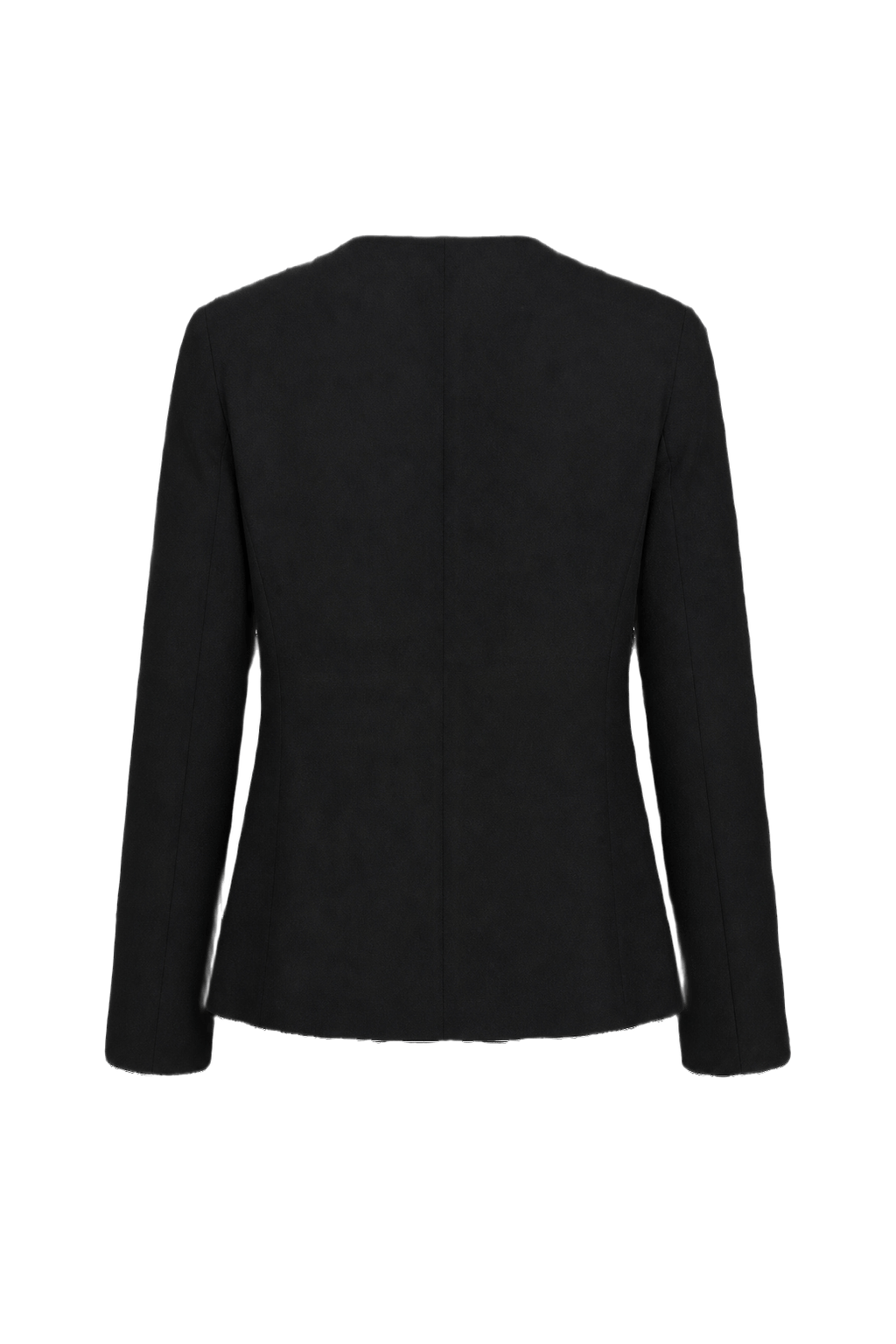 1980s Black Wool Blend Blazer - Back View