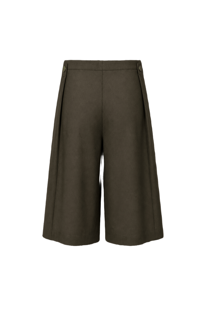 1970s Olive Green Wool Blend Trousers - Back View