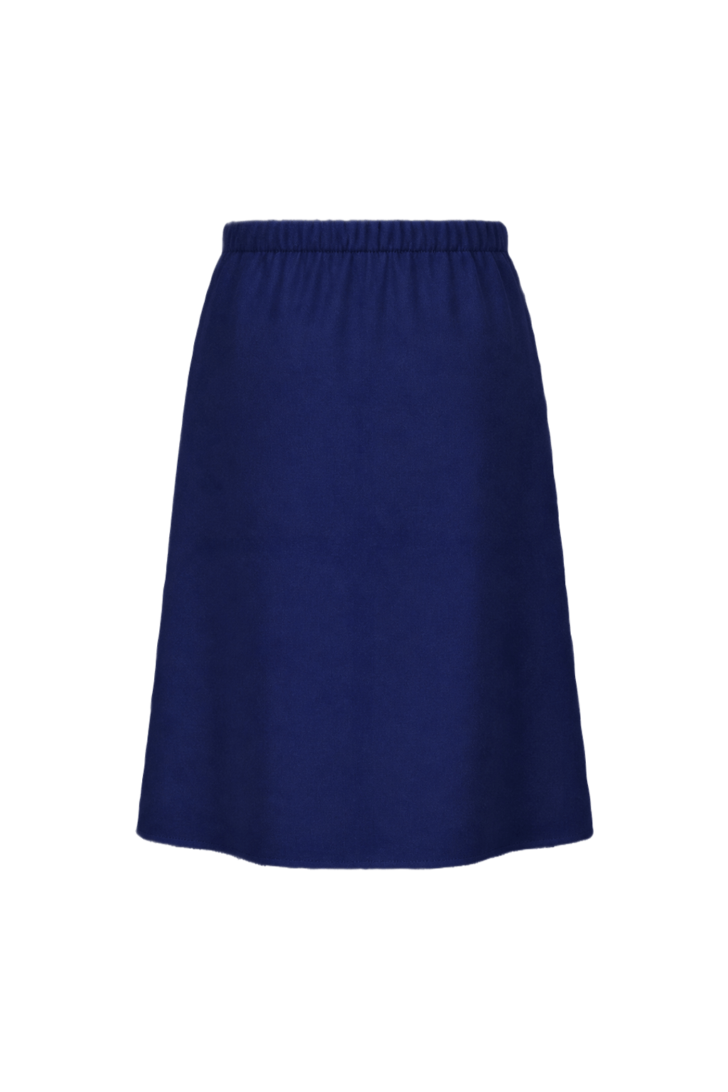 1960s Vivid Blue Wool Blend Skirt - Back View
