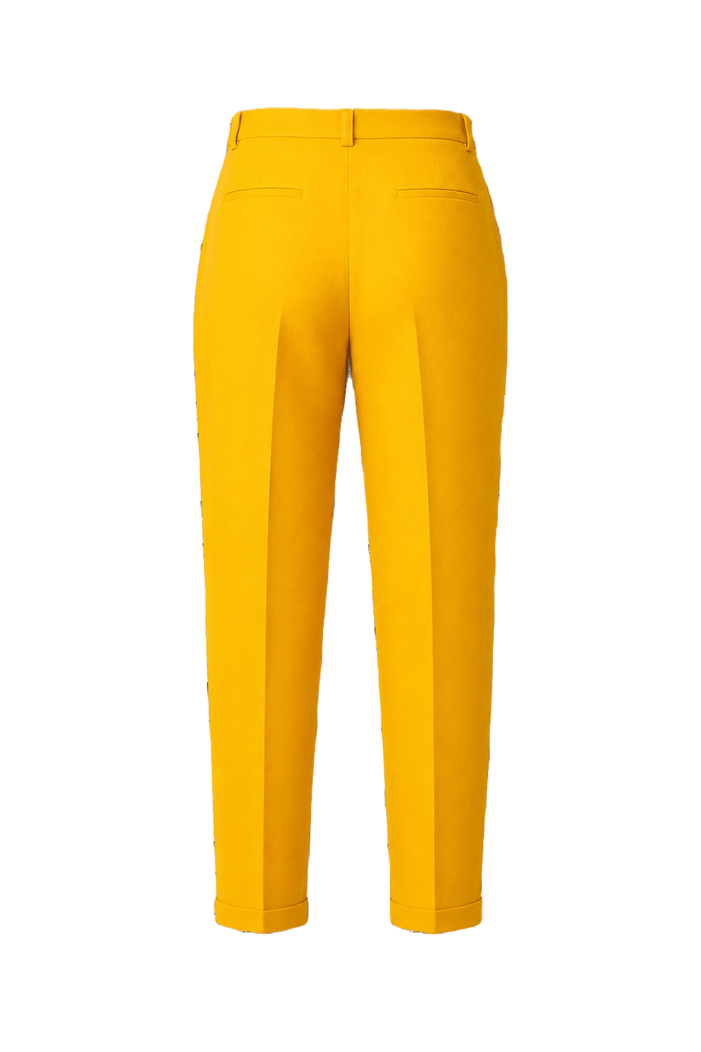 1960s Bright Yellow Polyester Pants - Back View