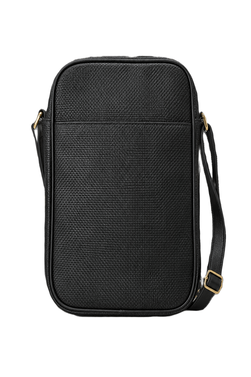 1980s Black Leather Bag - Back View