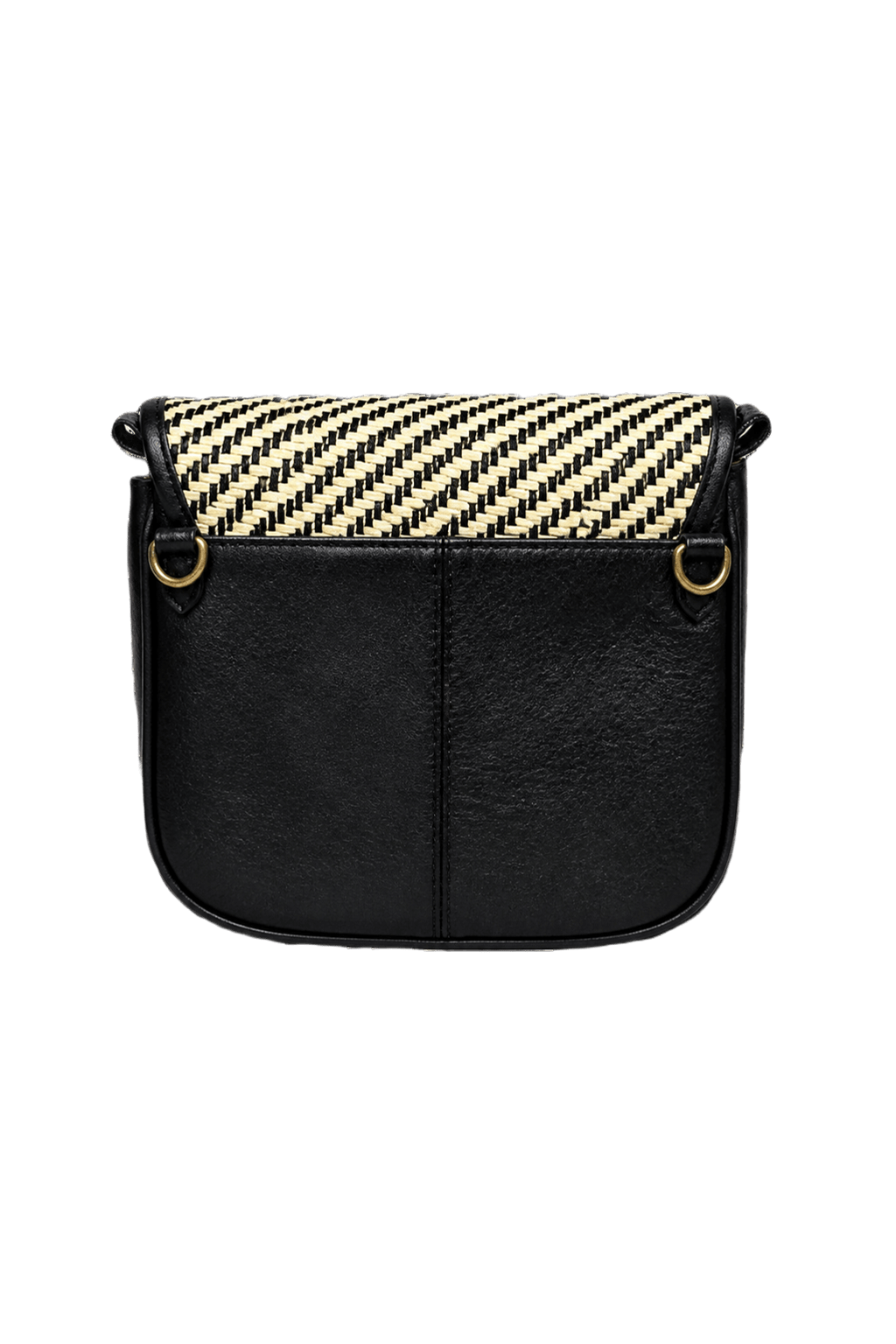 1980s Black Synthetic Bag - Back View
