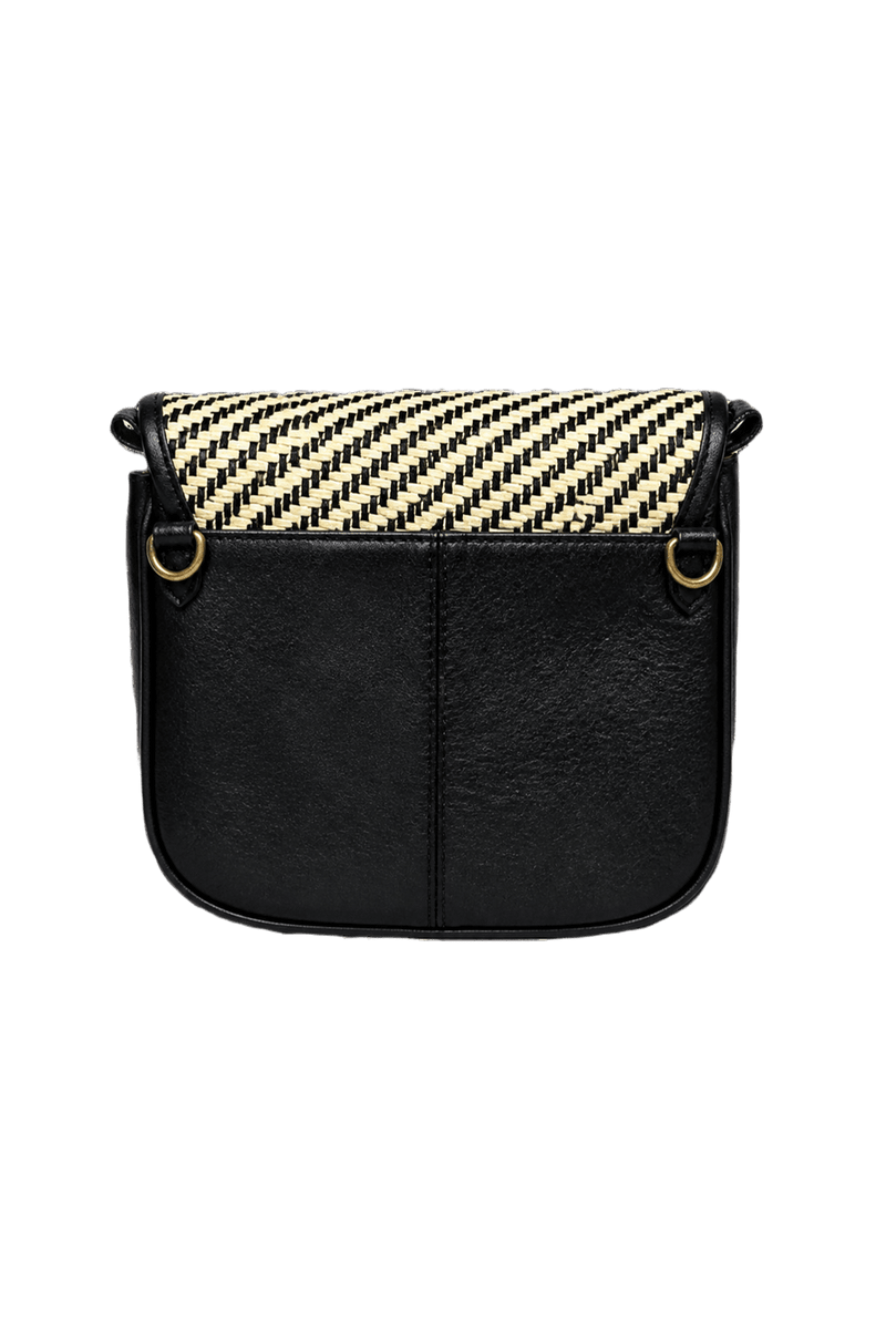 1980s Black Synthetic Bag - Back View