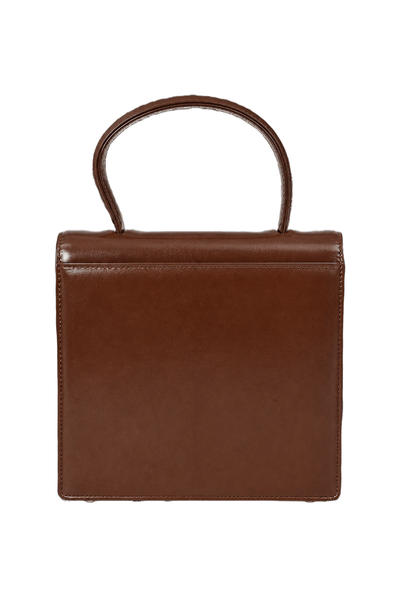 1980s Brown Leather Bag - Back View