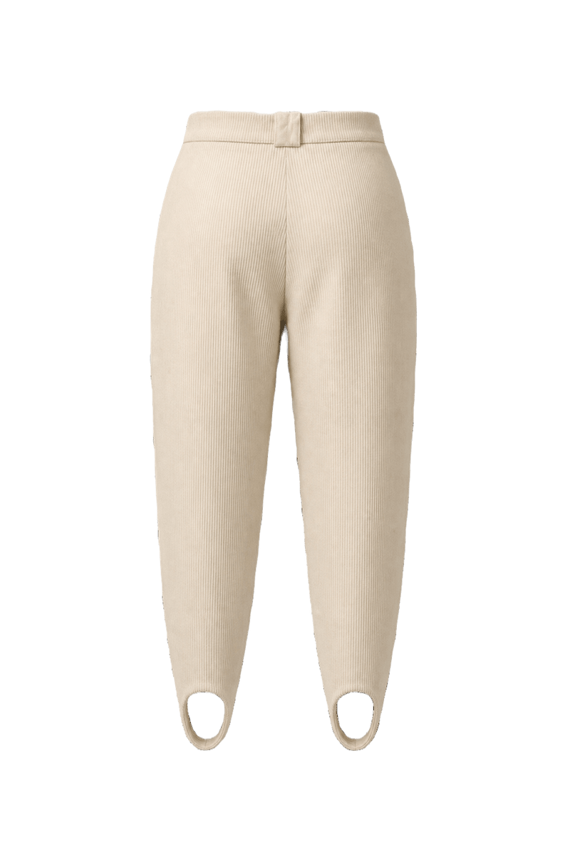 1960s Cream Cotton Pants - Back View