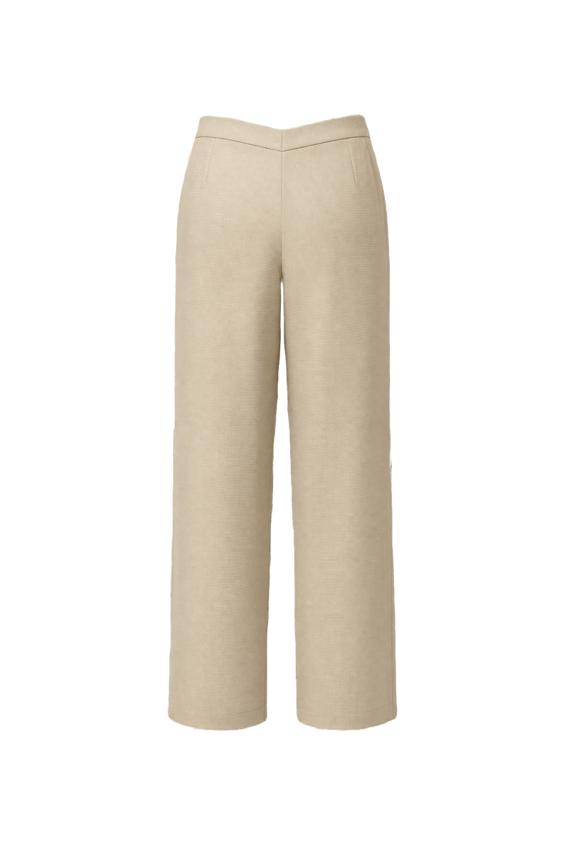 1990s Beige Cotton Trousers - Back View