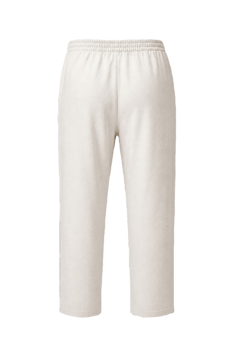 1980s Cream White Cotton Pants - Back View