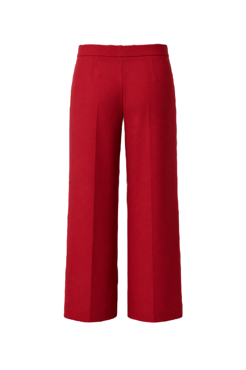 1960s Bright Red Cotton Culottes - Back View
