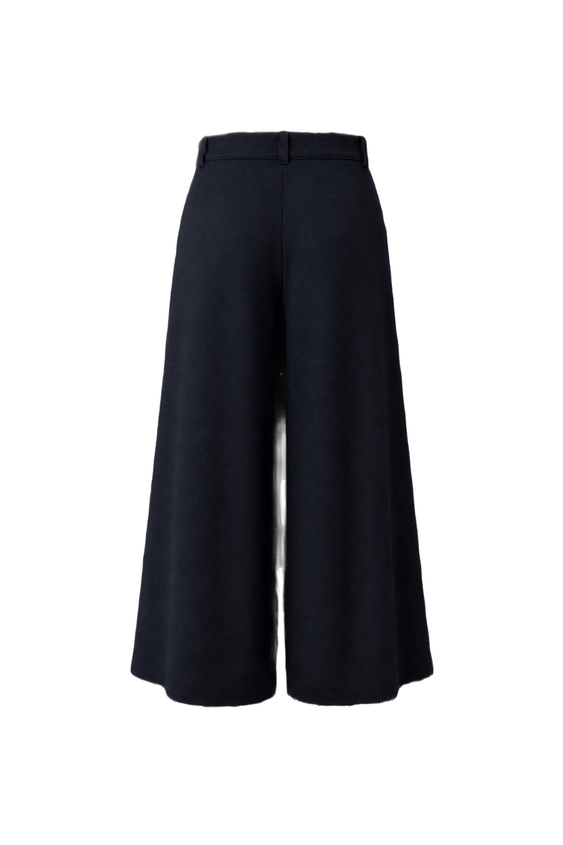 1950s Navy Blue Wool Culottes - Back View