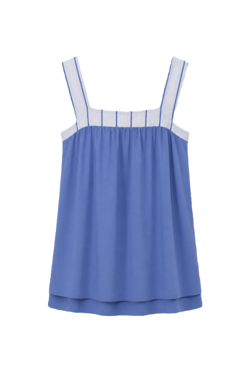 1980s Light Blue Cotton Tank Top - Back View