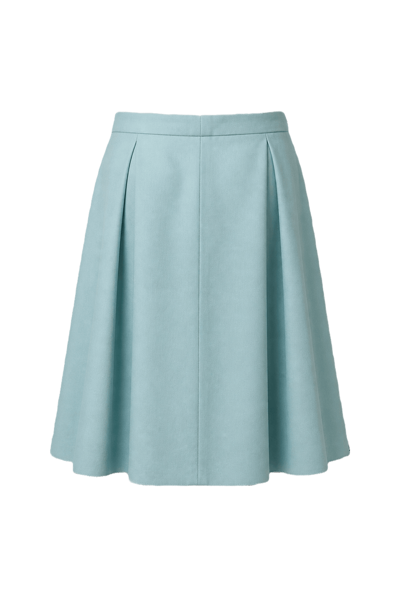 1960s Light Blue Cotton Skirt - Back View