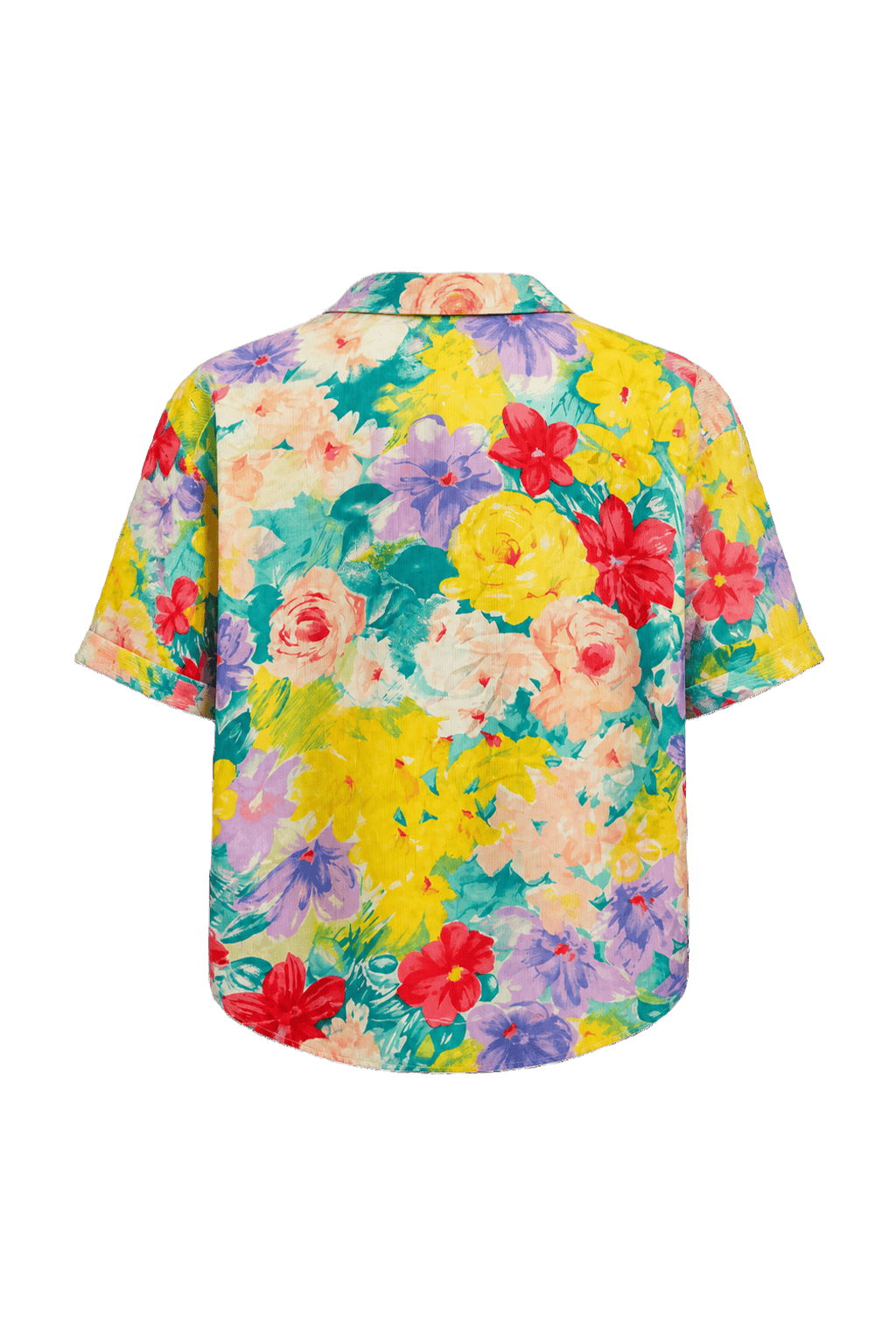 1980s Multicolor Cotton Shirt - Back View