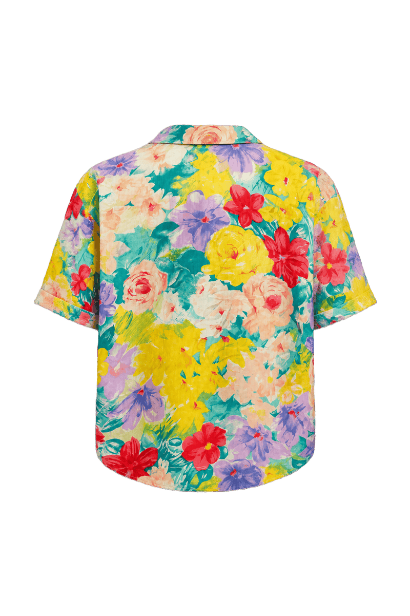 1980s Multicolor Cotton Shirt - Back View
