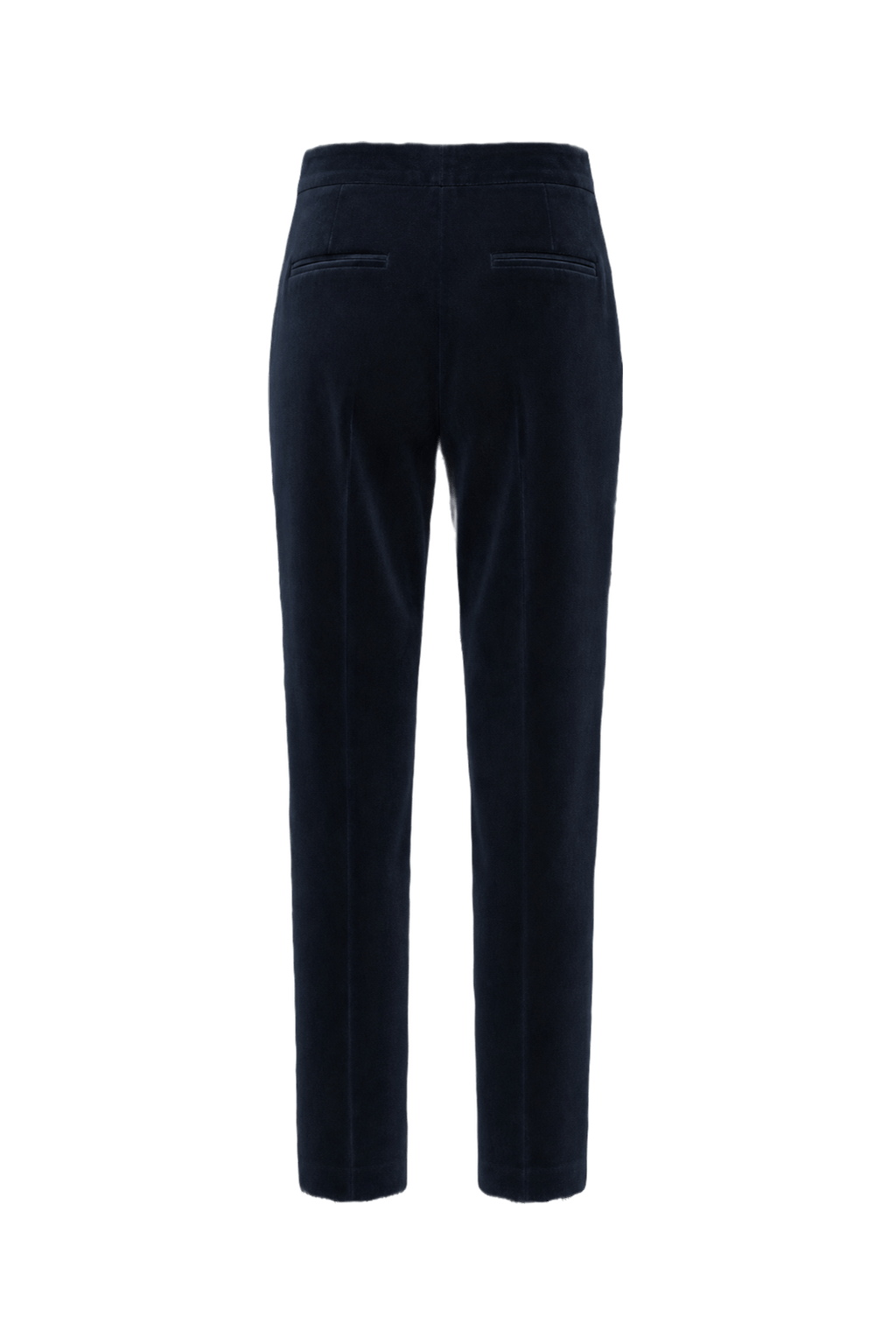 1970s Navy Blue Velvet Trousers - Back View