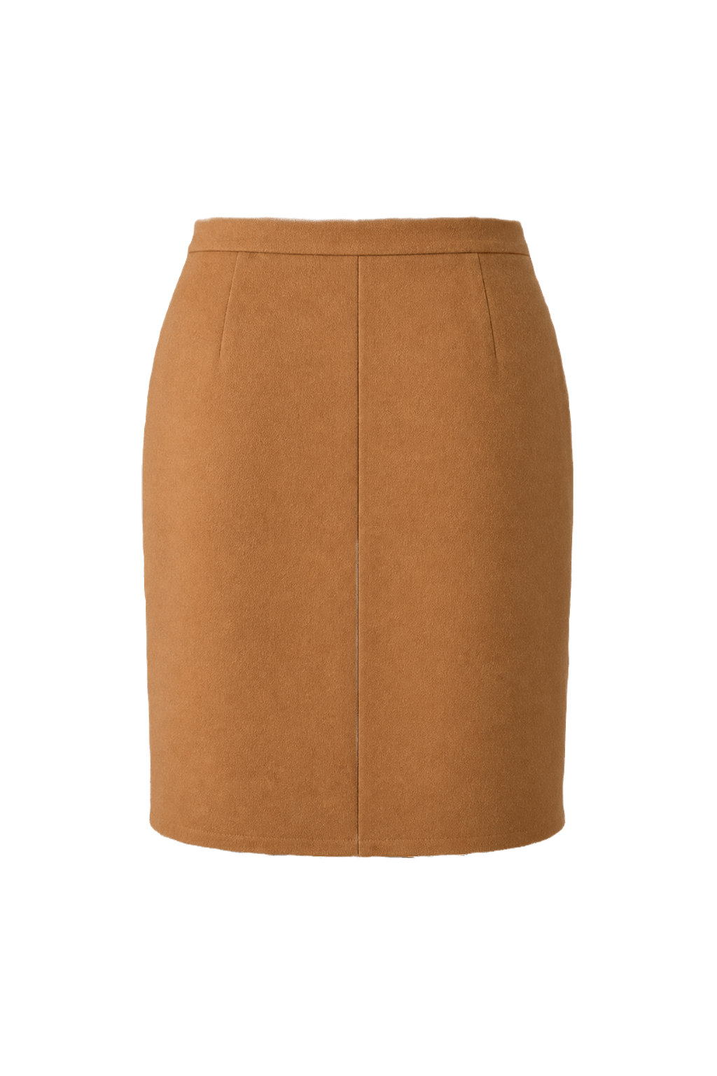 1970s Tan Wool Skirt - Back View