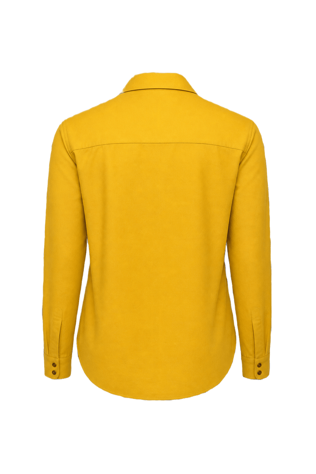 1980s Bright Yellow Cotton Shirt - Back View