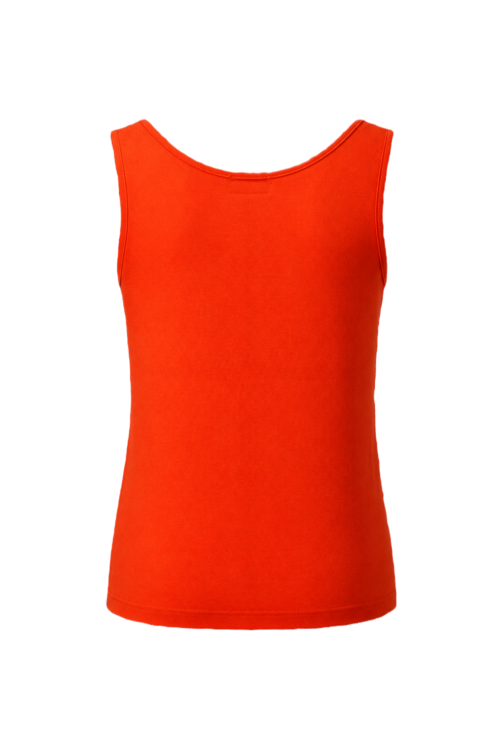 1960s Bright Orange Cotton Tank Top - Back View