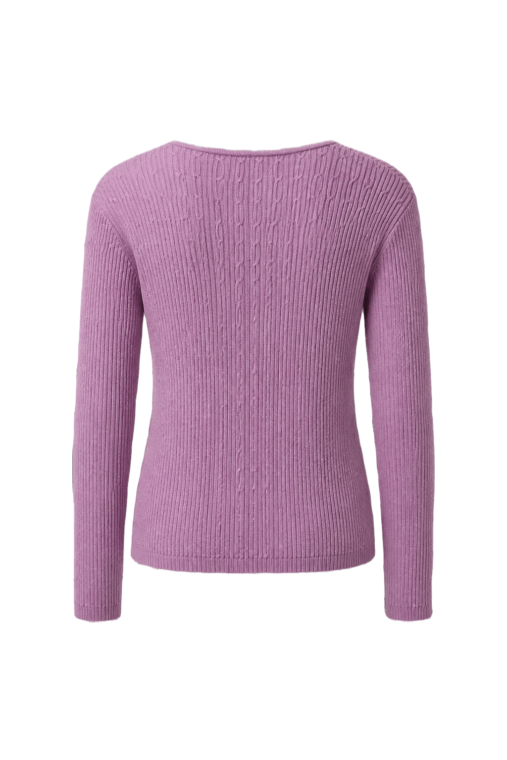 1980s Light Purple Cotton Cardigan - Back View