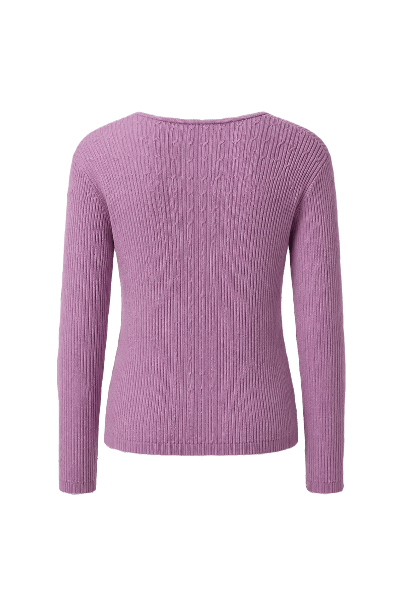 1980s Light Purple Cotton Cardigan - Back View