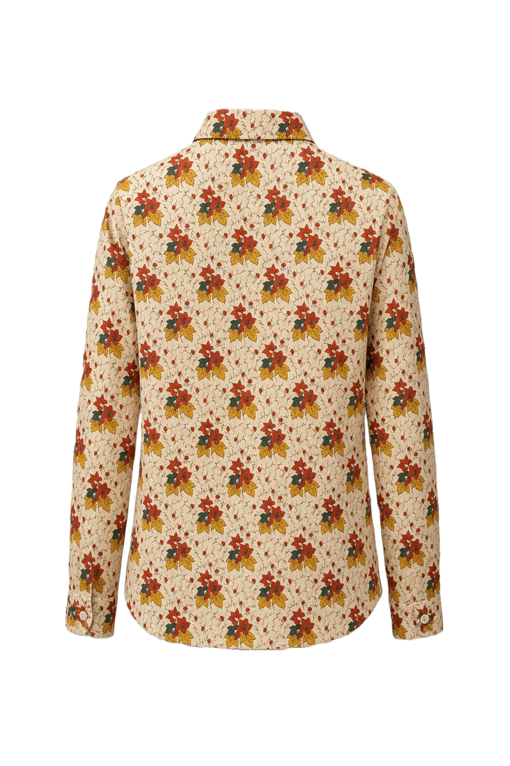 1970s Cream Cotton Blouse - Back View