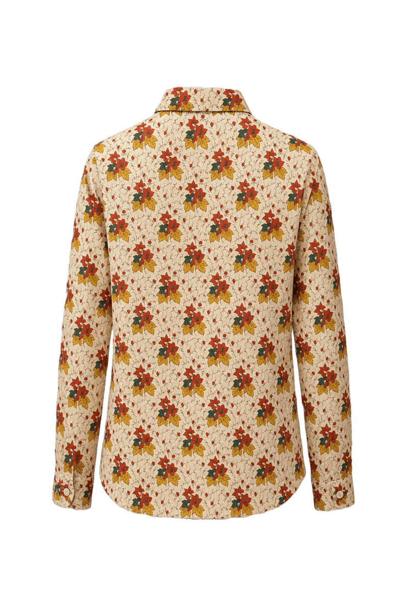 1970s Cream Cotton Blouse - Back View