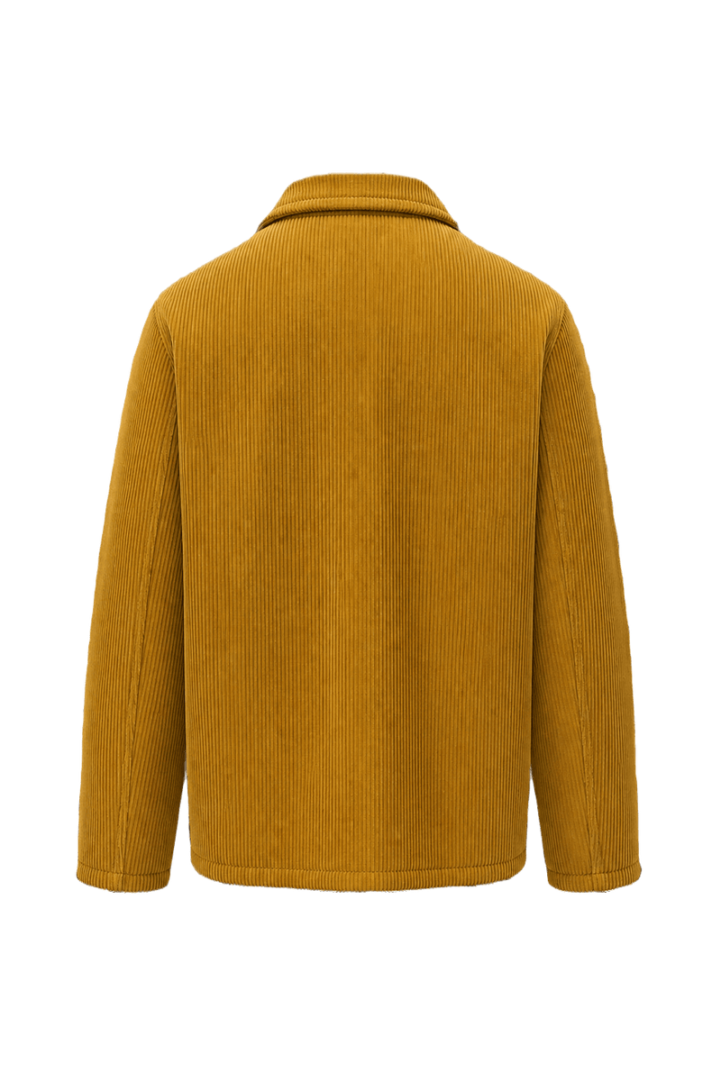 1960s Camel Brown Corduroy Jacket - Back View
