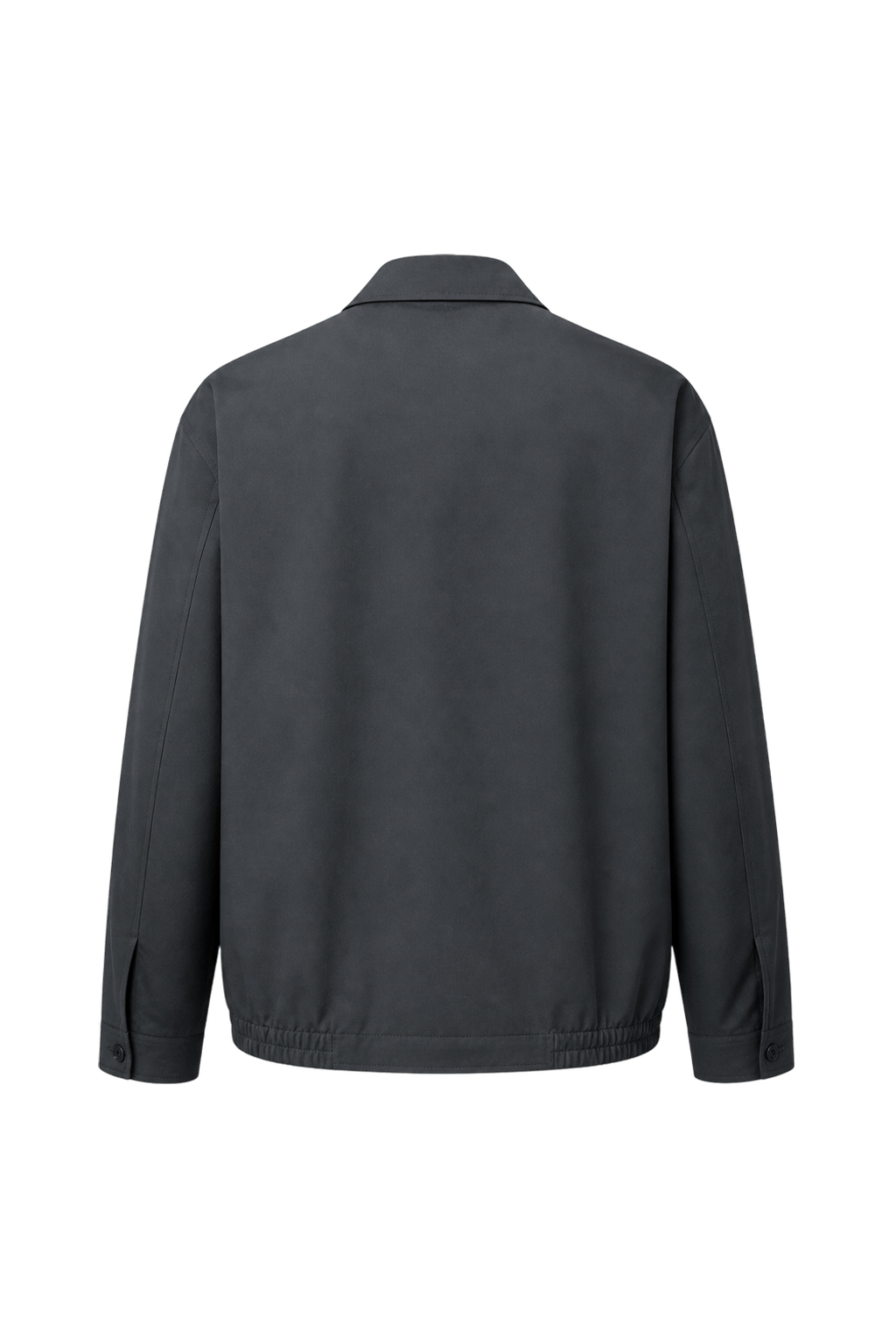 1980s Black Cotton Blend Jacket - Back View