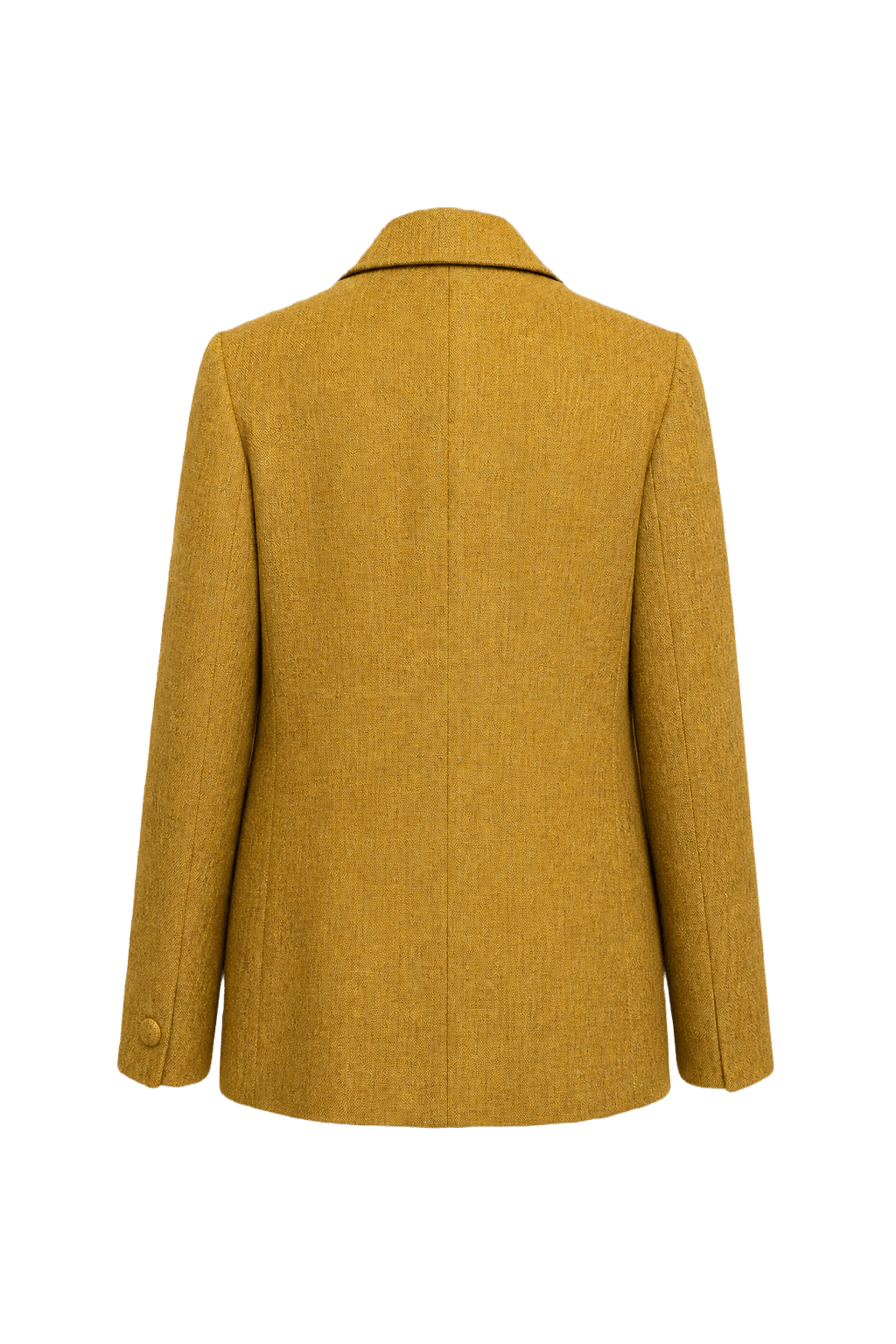 1990s Tan Wool Blend Blazer - Back View